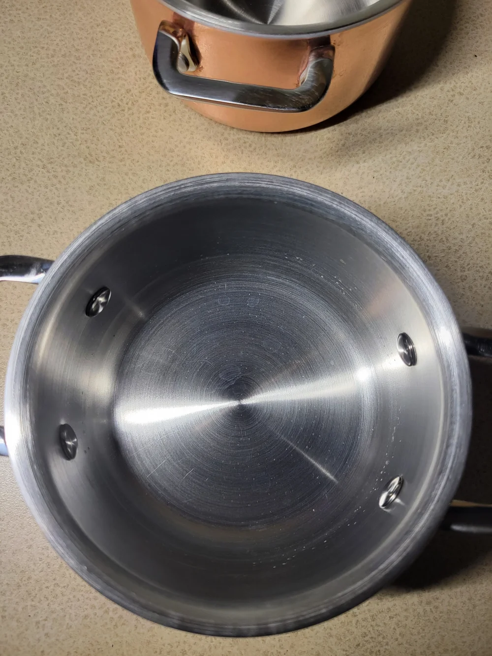 Unmarked 4inch Mini Copper Cocotte Pots-Set Of Two